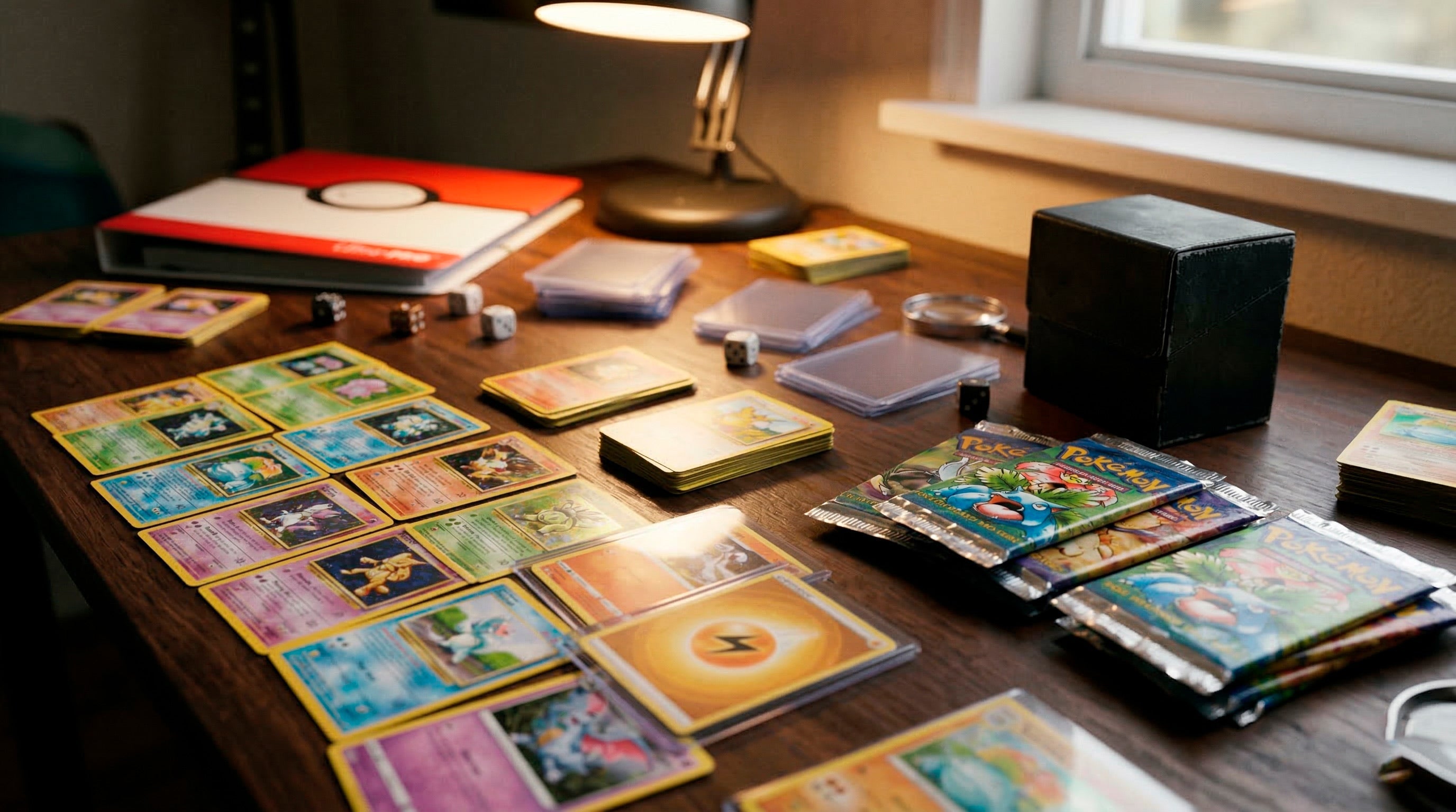 Pokemon trading cards and booster packs collection