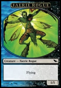Faerie Rogue Token (Blue and Black 1/1) - Shadowmoor (Token) [SHM-T08]