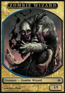 Zombie Wizard Token (Blue and Black 1/1) - Alara Reborn (Token) [ARB-T4]