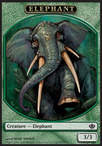 Elephant Token (Green 3/3) - Duel Decks: Garruk vs. Liliana (Token) [DDD-T3]