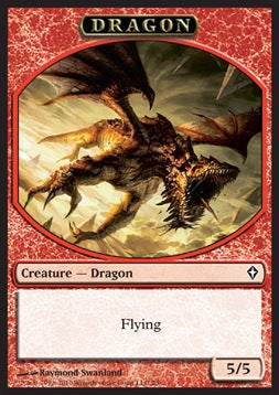 Dragon Token (Red 5/5) - Worldwake (Token) [WWK-T2]