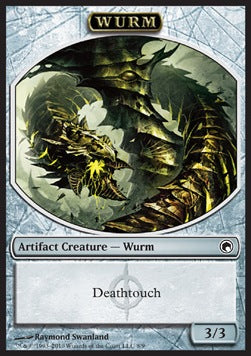 Wurm Token (Artifact 3/3 Deathtouch) - Scars of Mirrodin (Token) [SOM-T08]
