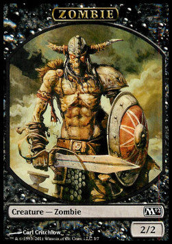 Zombie Token (Black 2/2) - Magic 2012 (Token) [M12-T3]