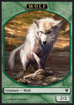 Wolf Token (Green 2/2) - Innistrad (Token) [ISD-T12]