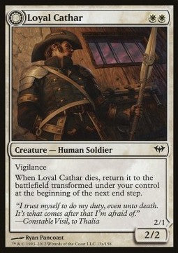 Loyal Cathar / Unhallowed Cathar - Dark Ascension (Common)