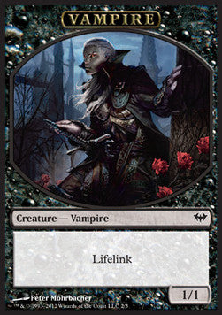Vampire Token (Black 1/1 Lifelink) - Dark Ascension (Token) [DKA-T2]