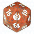 Red Mirrodin Besieged D20 Die - Mirrodin Besieged