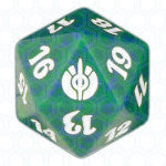 Green Mirrodin Besieged D20 Die - Mirrodin Besieged