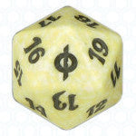 White New Phyrexia D20 Die - New Phyrexia