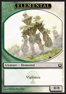 Elemental Token (Green and White 8/8) - Return to Ravnica (Token) [RTR-T12]