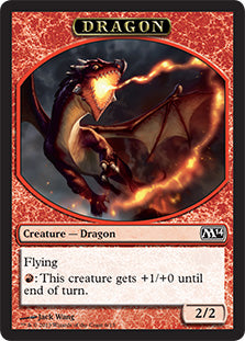 Dragon Token (Red 2/2) - Magic 2014 (Token) [M14-T6]