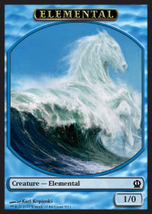 Elemental Token (Blue 1/0) - Theros (Token) [THS-T5]