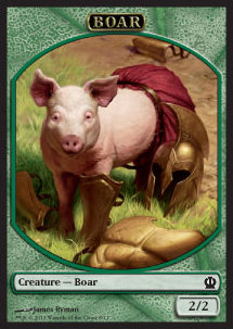 Boar Token (Green 2/2) - Theros (Token) [THS-T8]