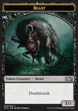 Beast Token (Black 3/3) - Magic 2015 (Token) [M15-T5]
