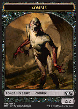 Zombie Token (Black 2/2) - Magic 2015 (Token) [M15-T6]