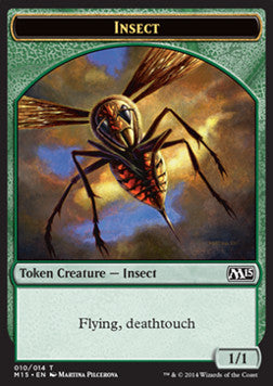 Insect Token (Green 1/1 Flying, Deathtouch) - Magic 2015 (Token) [M15-T10]