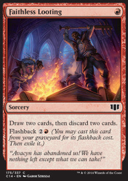 Faithless Looting - Commander 2014 (Common) [C14-175]