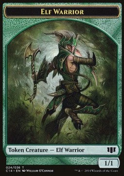 Elf Warrior Token (G 1/1) / Gargoyle Token (A 3/4) - Commander 2014 (Token) [C14-T 24/27]