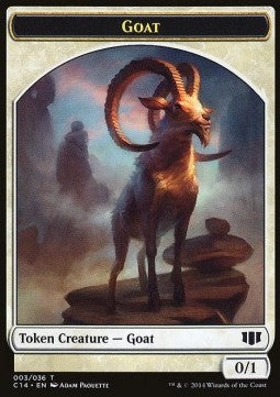 Goat Token (W 0/1) / Goblin Token (R 1/1) - Commander 2014 (Token) [C14-T 3/17]