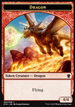 Dragon Token (Red 4/4) - Dragons of Tarkir (Token) [DTK-T5]