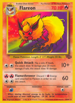 Flareon - Jungle (Rare) [JU-19]