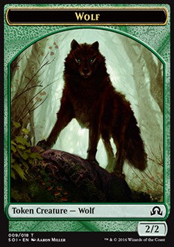 Wolf Token (Green 2/2) - Shadows over Innistrad (Token) [SOI-T9]