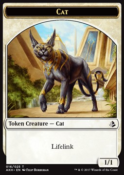 Cat Token (White 1/1 Lifelink) - Amonkhet (Token) [AKH-T16]