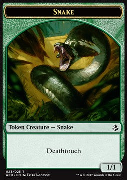 Snake Token (Green 1/1 Deathtouch) - Amonkhet (Token) [AKH-T23]