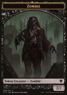 Zombie Token (B 2/2) / Gold Token - Commander 2017 (Token) [C17-T 05/10]