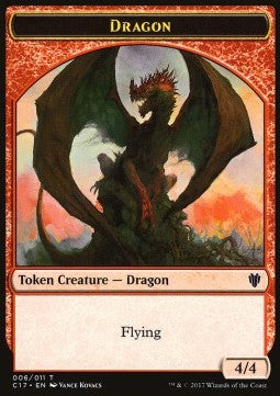 Dragon Token (R 4/4) / Gold Token - Commander 2017 (Token) [C17-T 06/10]