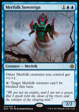 Merfolk Sovereign - Explorers of Ixalan (Rare) [E02-10]
