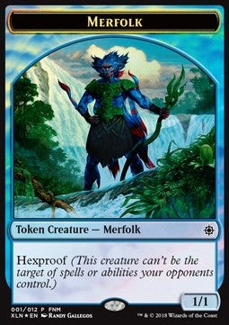 Merfolk Token (U 1/1 Hexproof) / Treasure Token - Friday Night Magic Promos (Token) [FNM-2018-01]