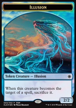 Illusion Token (U 2/2 Spellweakness) / Saproling Token (G 1/1) - Friday Night Magic Promos (Token) [FNM-2018-03]
