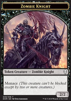 Zombie Knight Token (Black 2/2) - Dominaria (Token) [DOM-T05]