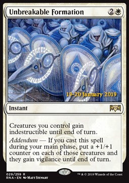 Unbreakable Formation - Ravnica Allegiance: Extras (Rare) [XRNA-29]