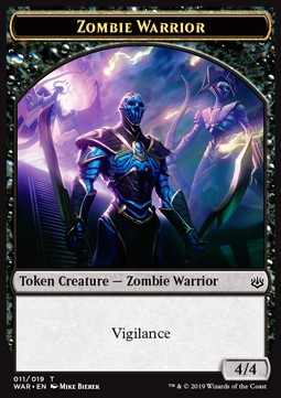 Zombie Warrior Token (Black 4/4)