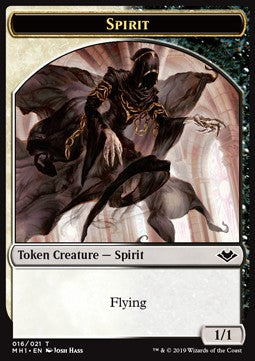 Spirit Token (White and Black 1/1) - Modern Horizons (Token) [MH1-T16]