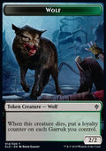 Wolf Token (Black and Green 2/2) - Throne of Eldraine: Extras (Token) [XELD-T14]