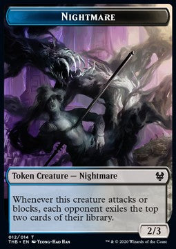 Nightmare Token (UB 2/3) // Human Soldier Token (W 1/1) - Theros Beyond Death: Extras (Token) [XTHB-T 12/02]