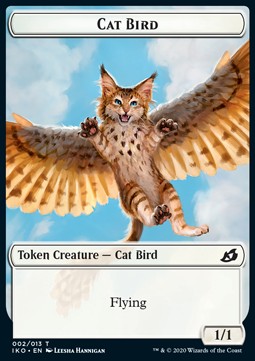 Cat Bird Token (W 1/1) // Human Soldier Token (W 1/1) (V.2) - Ikoria: Lair of Behemoths: Extras (Token) [XIKO-T 02/04]