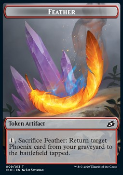 Feather Token // Human Soldier Token (W 1/1) (V.2) - Ikoria: Lair of Behemoths: Extras (Token) [XIKO-T 09/04]