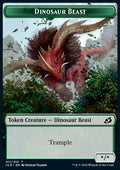 Dinosaur Beast Token (G */*) // Human Soldier Token (W 1/1) (V.3) - Ikoria: Lair of Behemoths: Extras (Token) [XIKO-T 11/05]