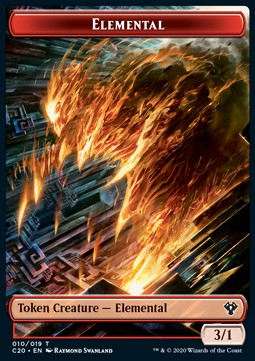 Elemental Token (R 3/1) // Kraken Token (U 8/8) - Commander: Ikoria (Token) [C20-T 10/06]