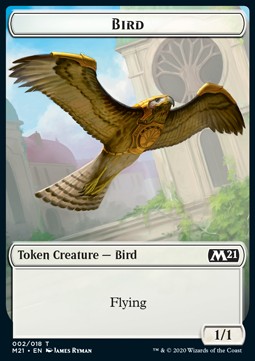 Bird Token (W 1/1) // Treasure Token - Core 2021: Extras (Token) [XM21-T 02/15]