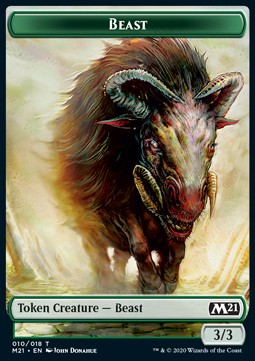 Beast Token (G 3/3) // Cat Token (G 2/2) - Core 2021: Extras (Token) [XM21-T 10/11]