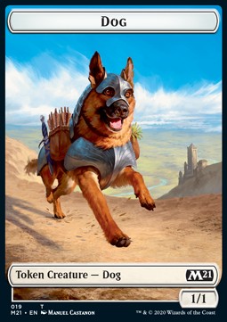 Dog Token (W 1/1) // Saproling Token (G 1/1) - Core 2021: Extras (Token) [XM21-T 19/12]