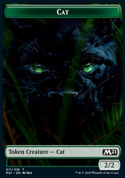 Cat Token (Green 2/2) - Core 2021: Extras (Token) [XM21-T11]
