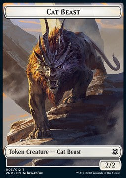 Cat Beast Token (White 2/2) - Zendikar Rising: Extras (Token) [XZNR-T03]