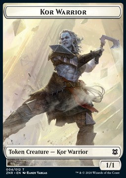 Kor Warrior Token (W 1/1) // Hydra Token (BG */*) - Zendikar Rising: Extras (Token) [XZNR-T 4/9]