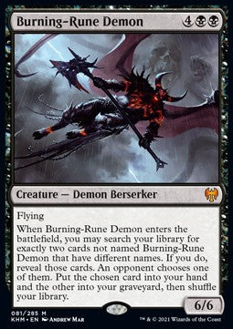 Burning-Rune Demon - Kaldheim (Mythic) [KHM-81]